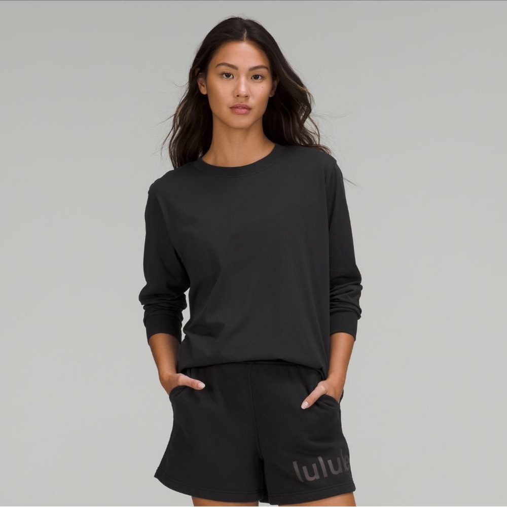 Lululemon Black Long Sleeve Top and Shorts Set